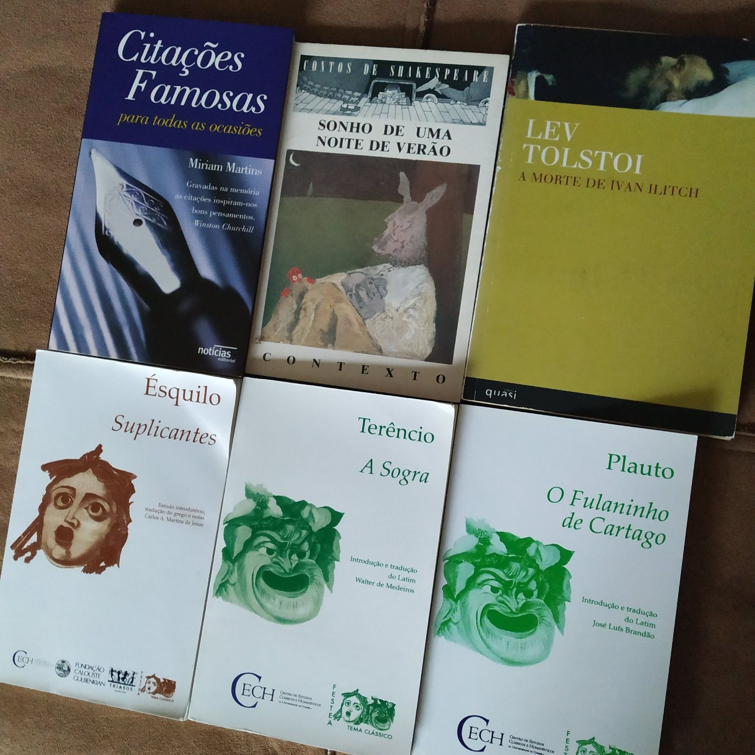 Livros Teatro Shakespeare, Plauto, Ésquilo, Terêncio +Tolstoy