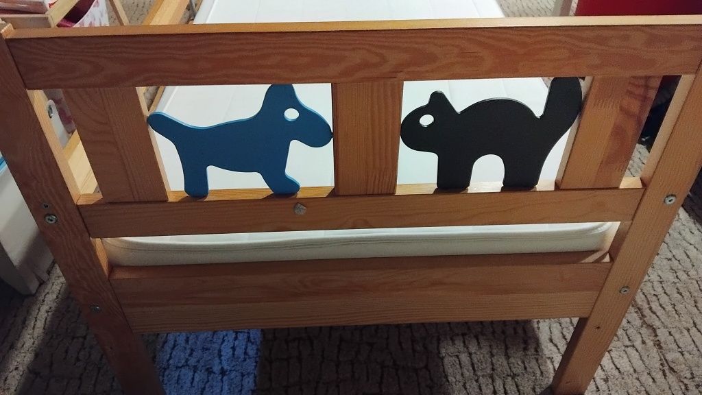 Łóżko rama łóżka 70 x 170 cm dziecięce Kritter ikea lite drewno