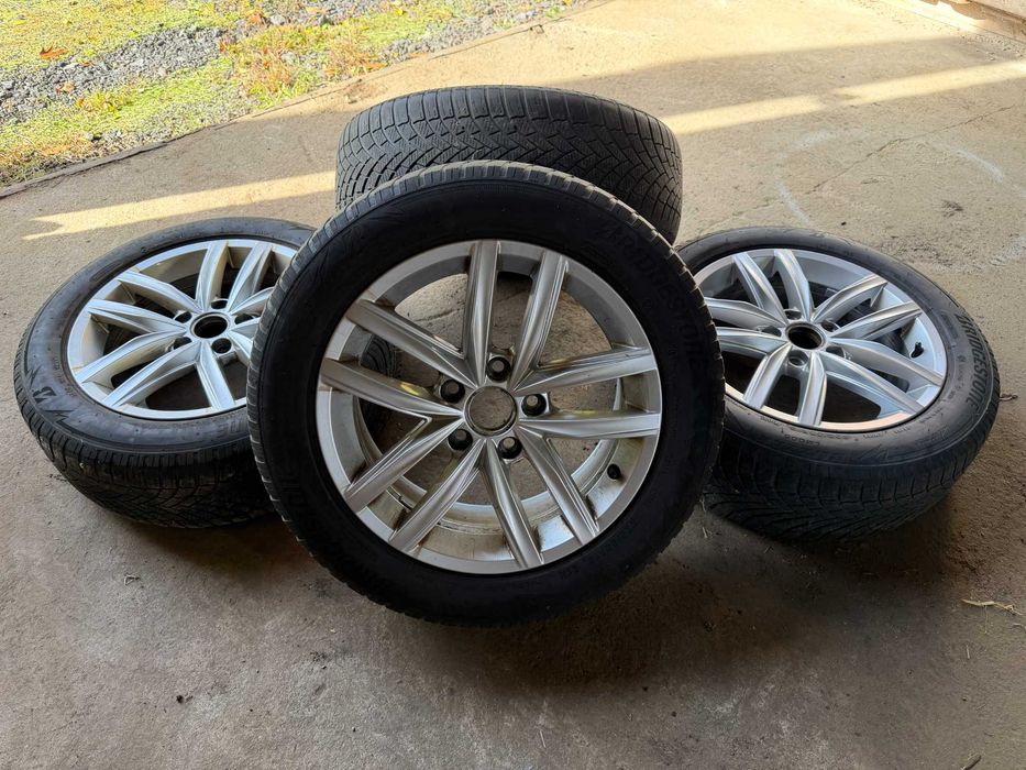Alufelgi Kola Opony 205/55r16 91H Bridgestone 5x112 ET46 Audi VW Skoda