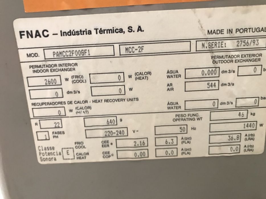 Ar Condicionado Fnac novo