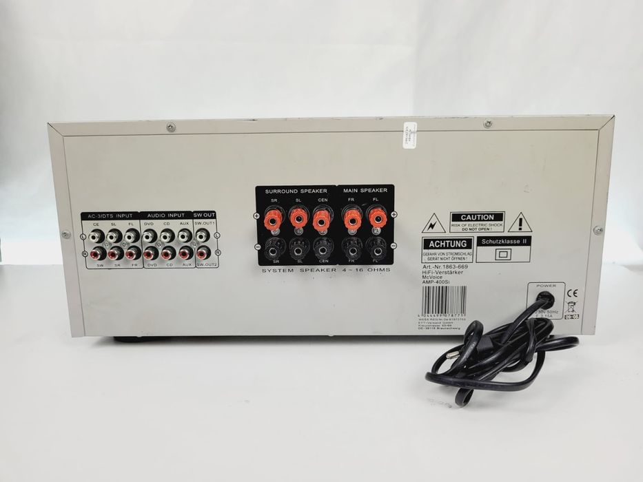 MC VOICE KINO DOMOWE amplituner AMP 400 SI karaoke 2x140W wzmacniacz 5