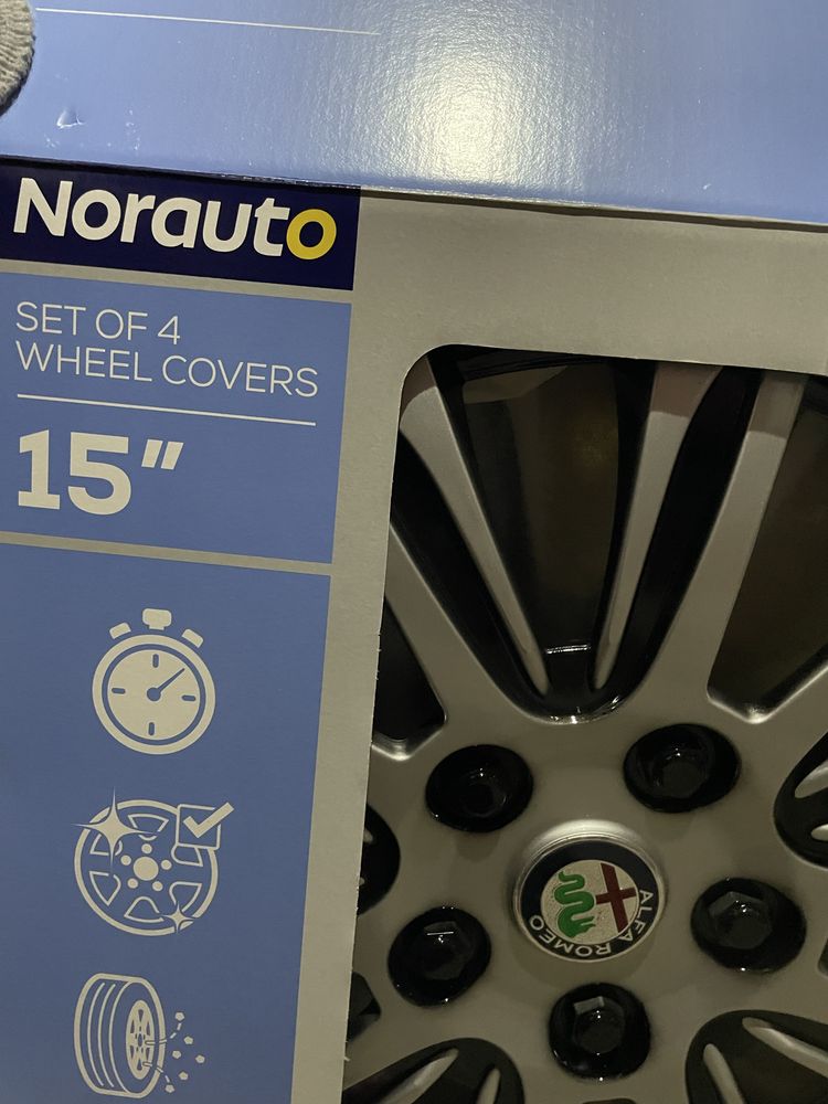 Tampões p/ jantes Norauto c/ simbolo Alfa Romeo
