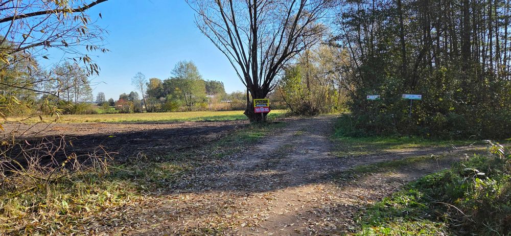 2547 m2 - działka budowlana w Husince gm. Biała Podlaska (dom + staw)