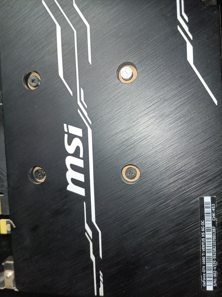 Продам повністю робочу відеокарту MSI Geforce GTX 1660 Ti VENTUS
