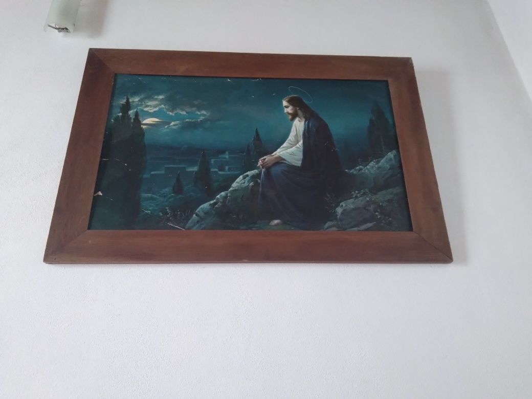 Quadro jesus nas montanhas