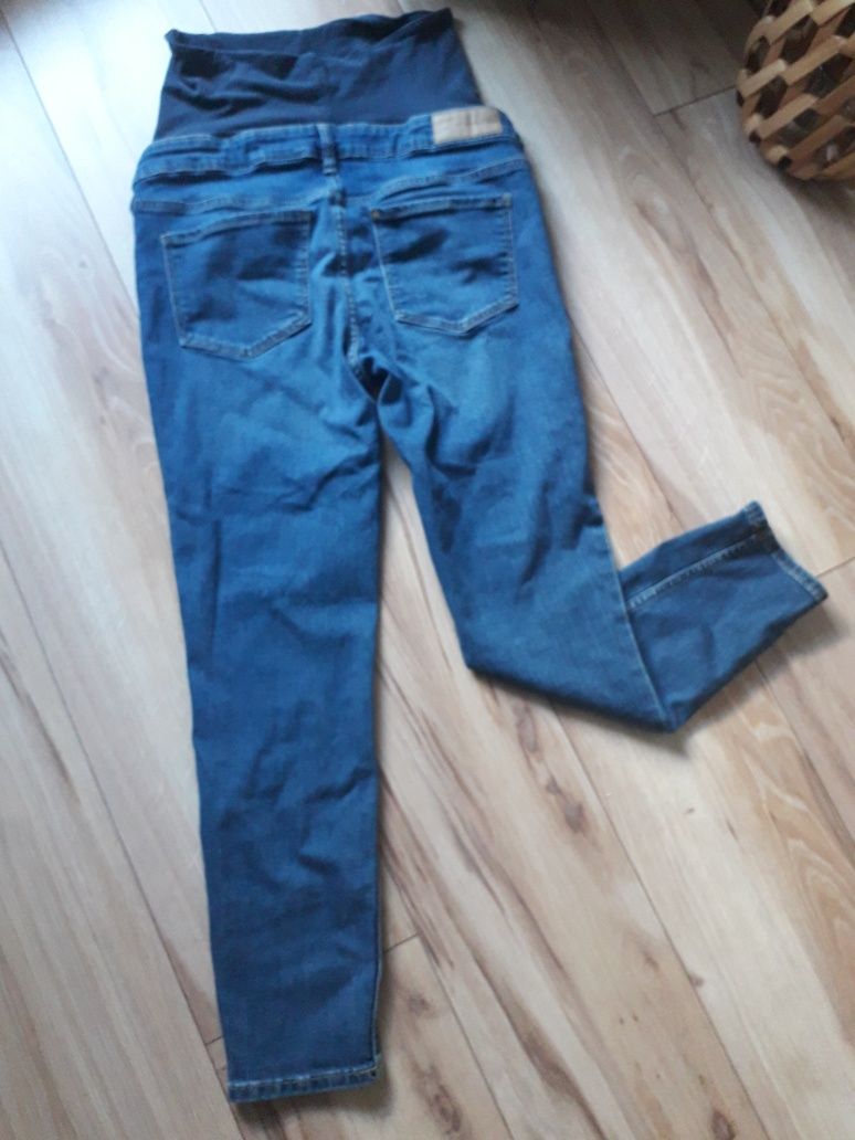 Spodnie ciążowe długie jeansowe  H&M blue S skinny