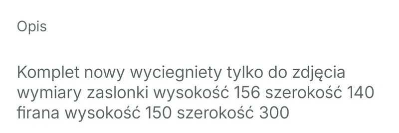 Komplet zasłon,firanka,nowy