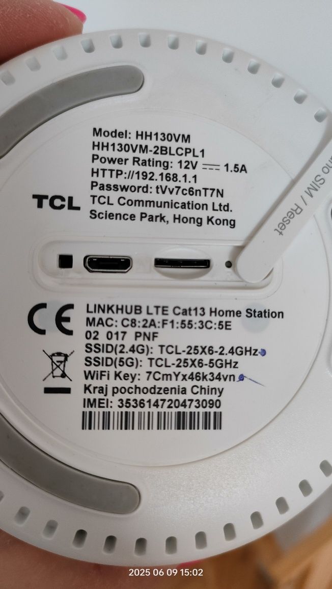 Router TCL linkhub LTE cat3 HH130VM
