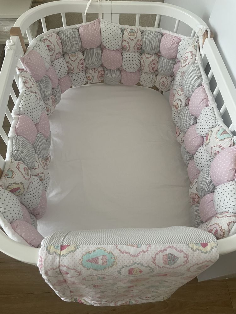 Бортики в кроватку плед одеяло oval bed