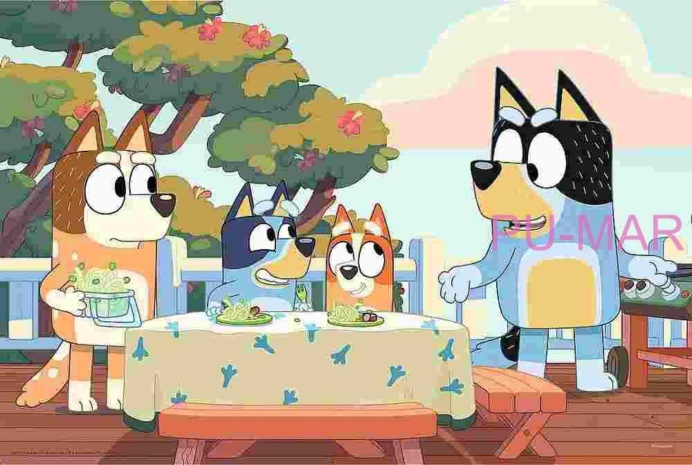 Opłatek na tort Urodziny Bluey Pies Piesek Format A4