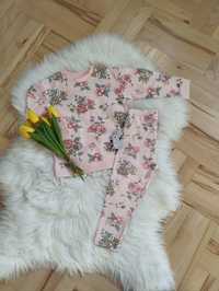 Komplet H&M bluza legginsy rozmiar 92 print kwiaty