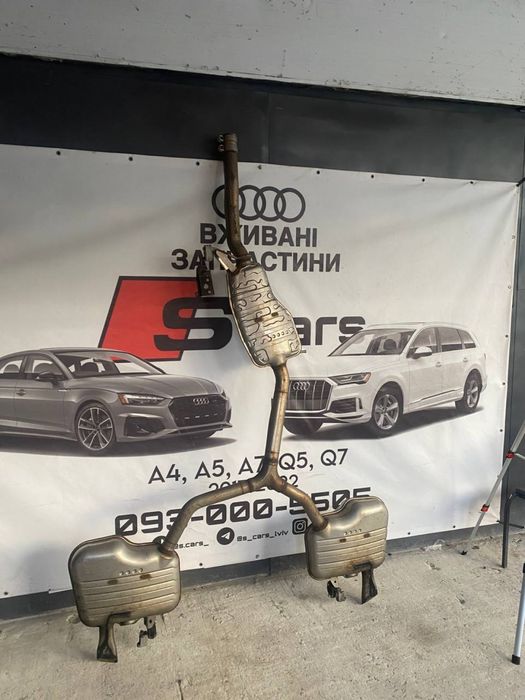 Вихлоп audi a4 b9 8w рест рестайлінг lift ауді а4 б9 рест глушитель
