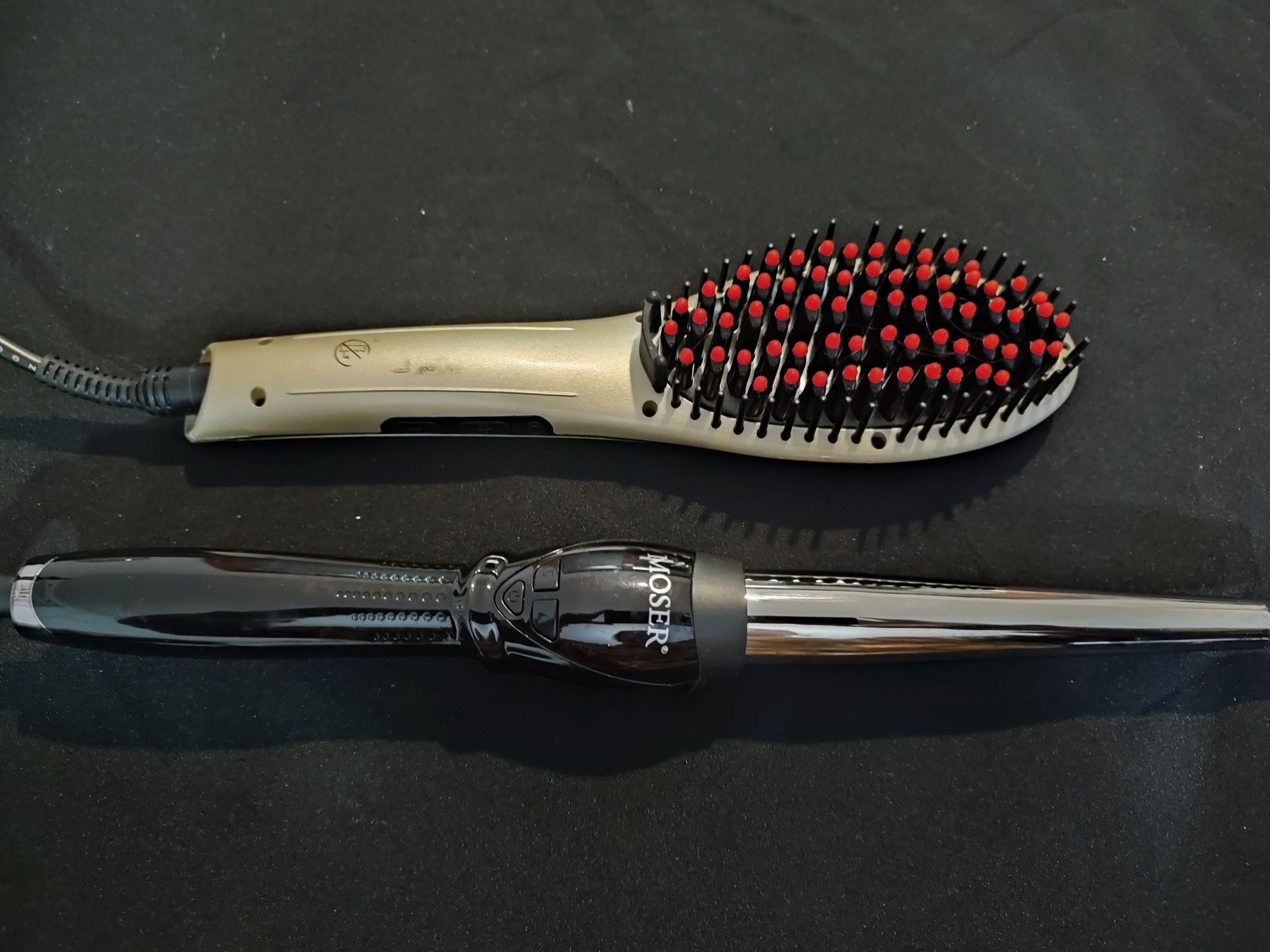 Modelador e escova eletricos de cabelo profissionais