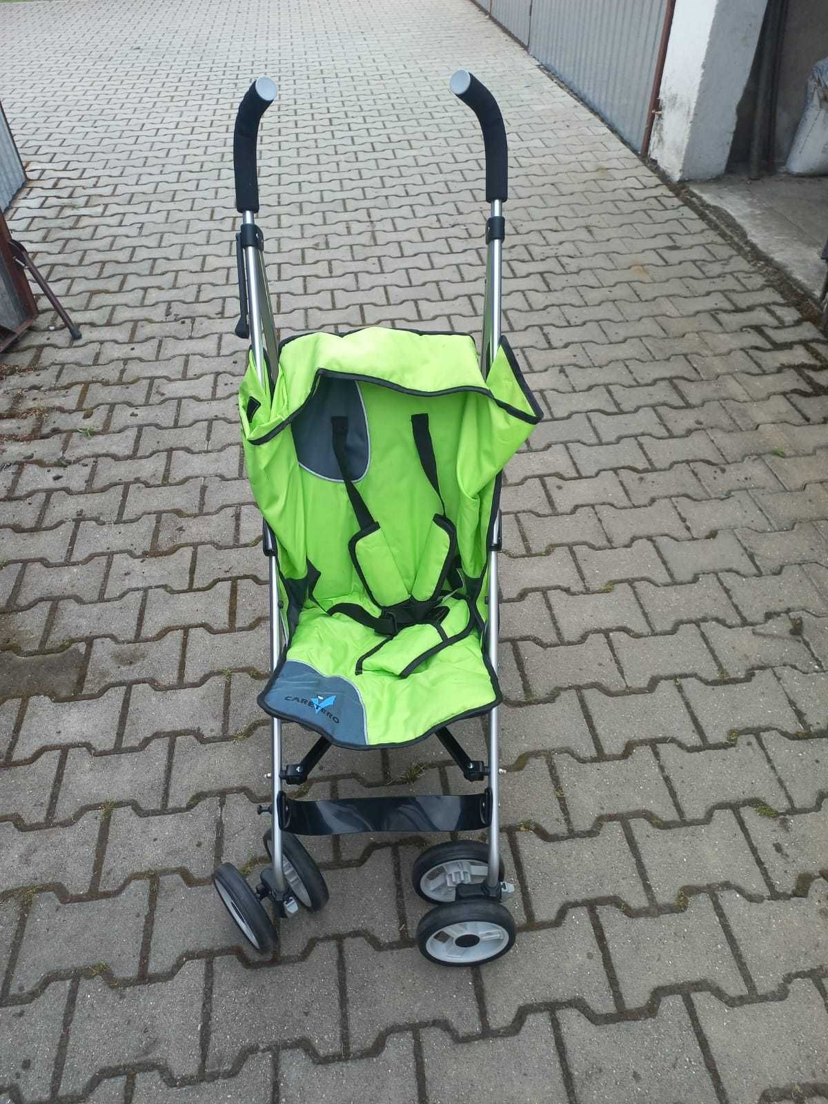 Caretero Alfa Zielony wózek spacerowy dla dzieci JAK NOWY