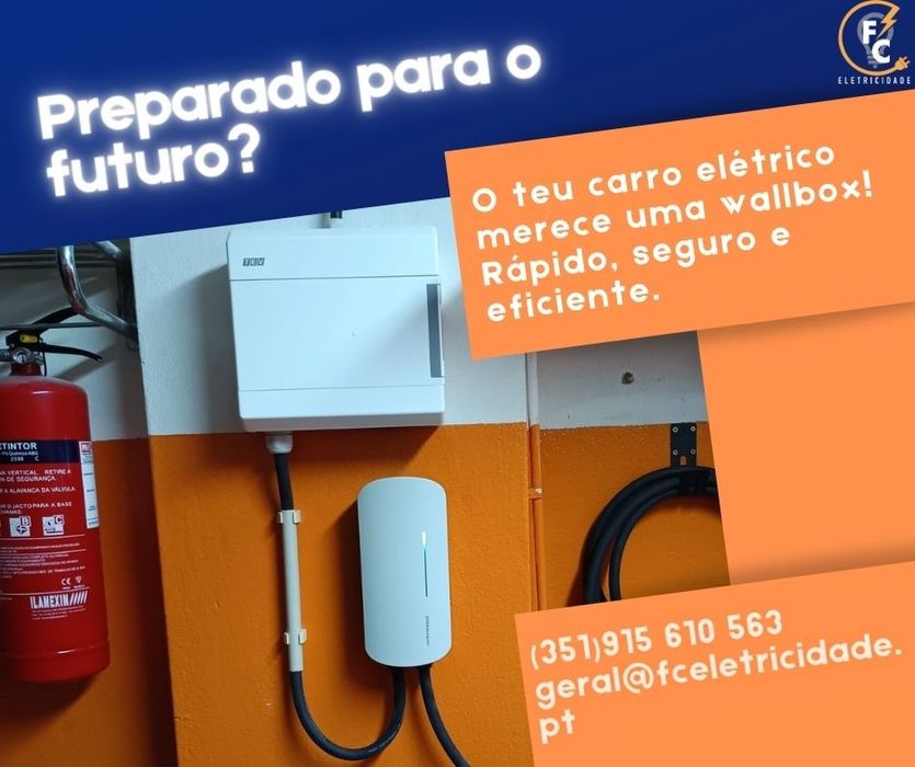 Instalação de Wallbox para veículo elétrico.