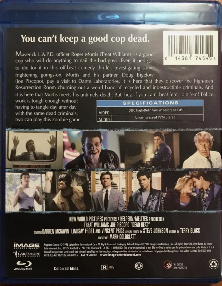 "Gorączka śmierci" / "Dead Heat" blu-ray reg. A USA bez PL