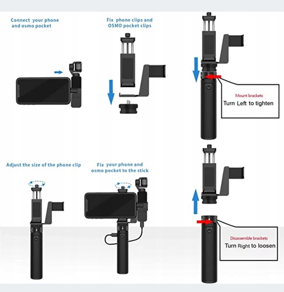 Smatree Powerbank z statywem DJI Osmo Pocket 3, OSMO,ACTION 2