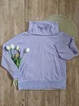 Dżersejowa bluza z golfem fioletowa unisex gruby materiał bawełniana