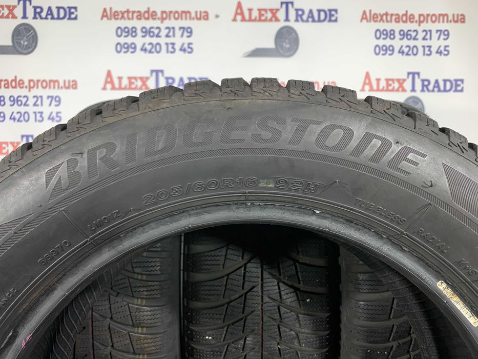 4 шт. 205/60 R16 Bridgestone Blizzak LM001 зимові шини б/у, 7 мм