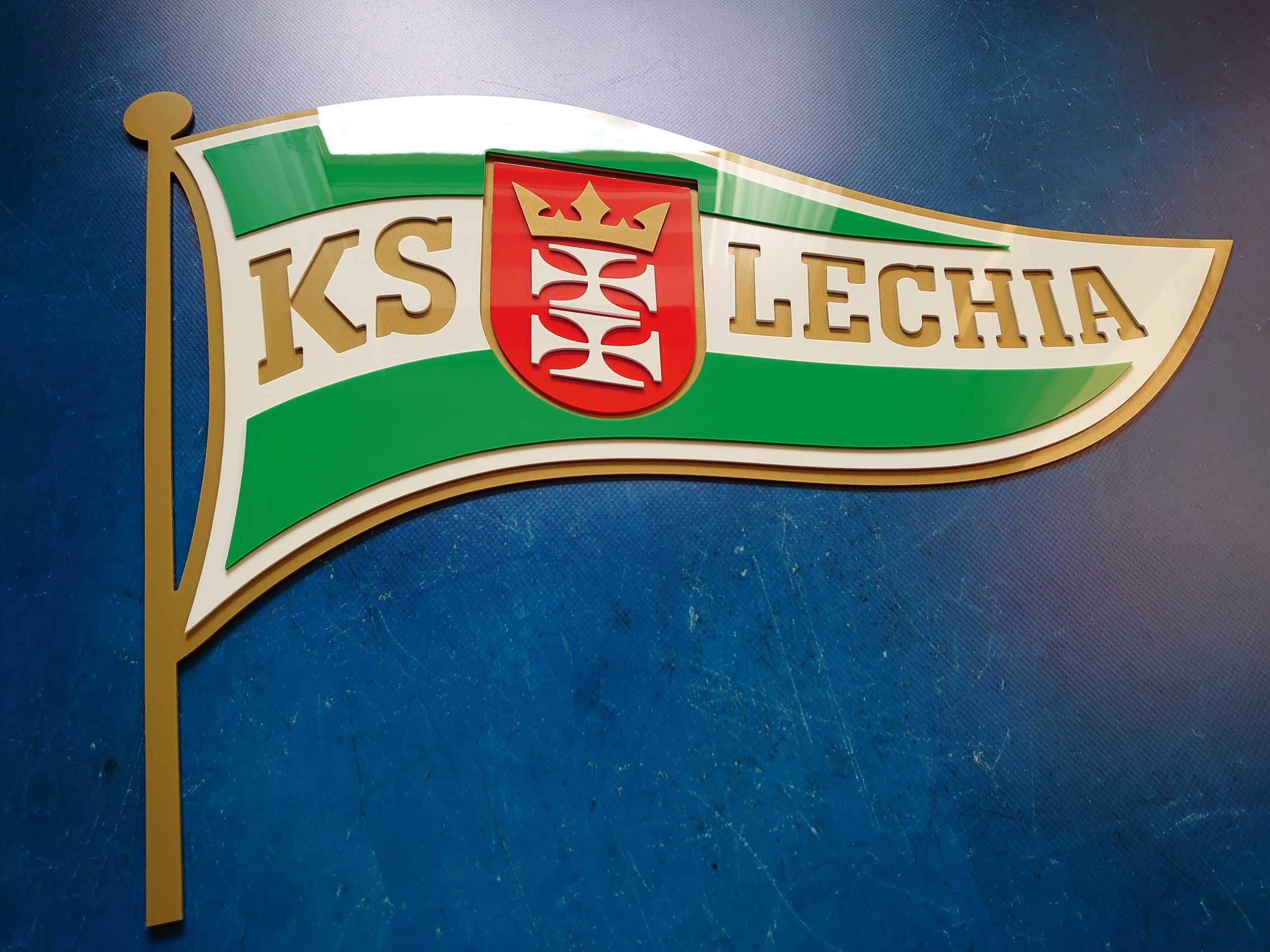 Herb Lechia Gdańsk na ścianę prezent dla fana klubu dla chłopaka męża