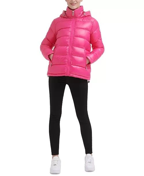 Damska kurtka puchowa w kolorze jasnego różu GUESS XS,S,M,L