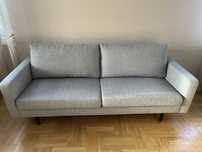 Nowoczesna sofa Mebloo szara nierozkładana transport