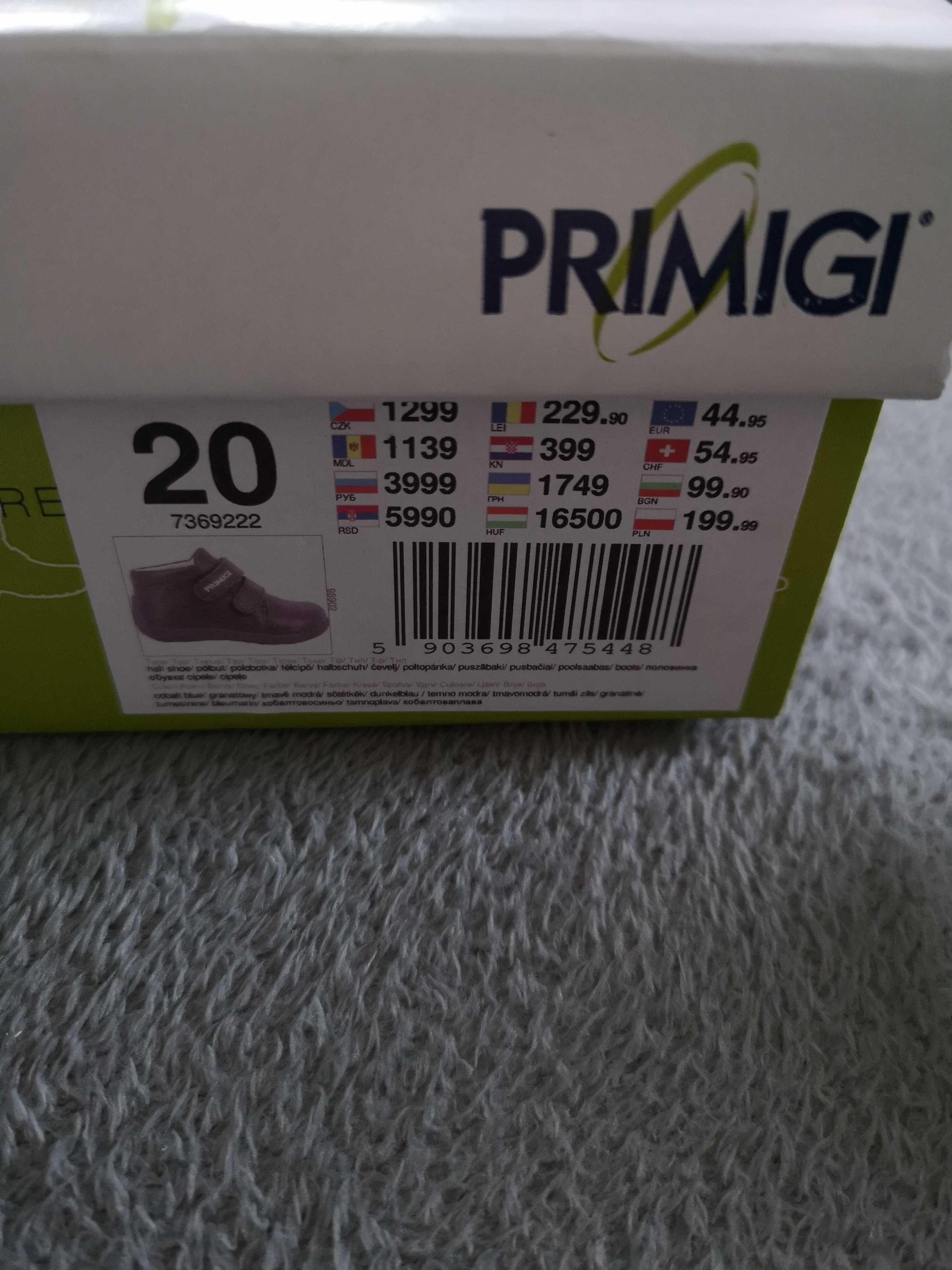 Buty granatowe skórzane firmy Primigi rozmiar 20
