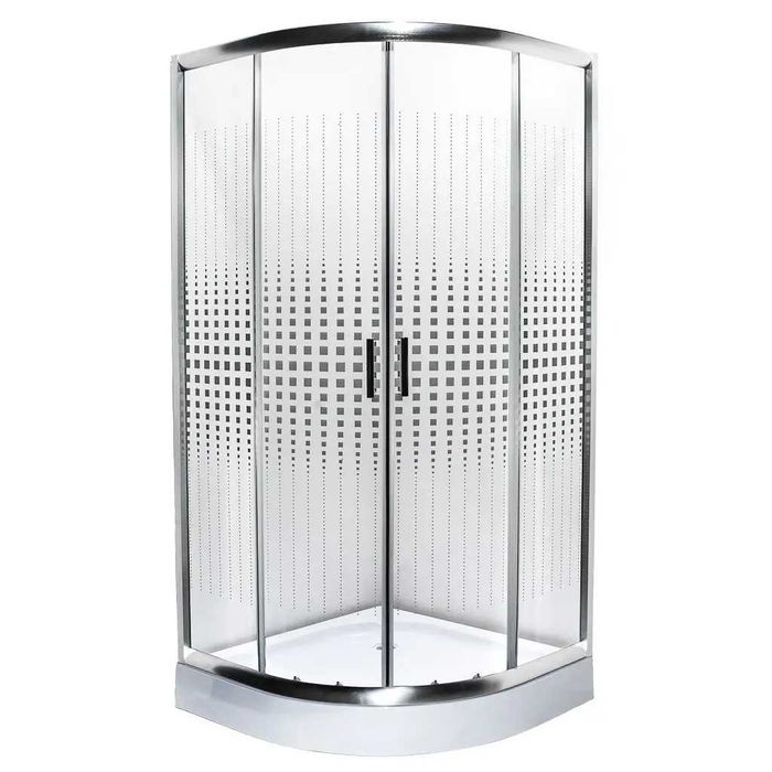 Душова кабіна 90х90см низький піддон скло 5 мм