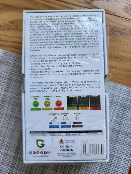 Нітратомір Екотестер Greentest 3FT Нітрат-тестер Экотестер