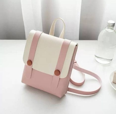 Жіночий міні-рюкзак рожевого кольору(еко-шкіра)
