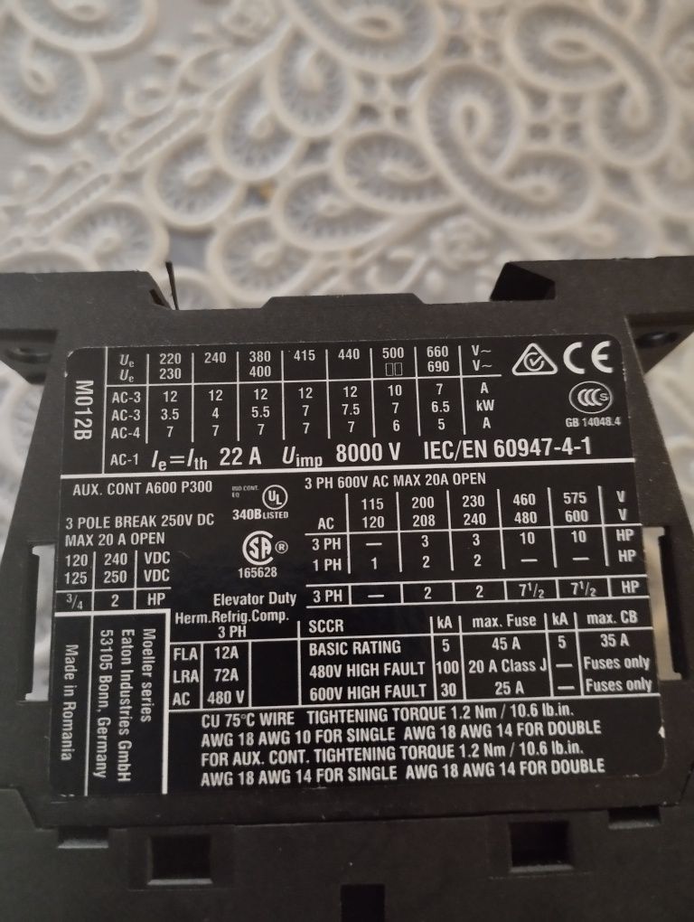 Stycznik mocy Eaton DiL M12-10