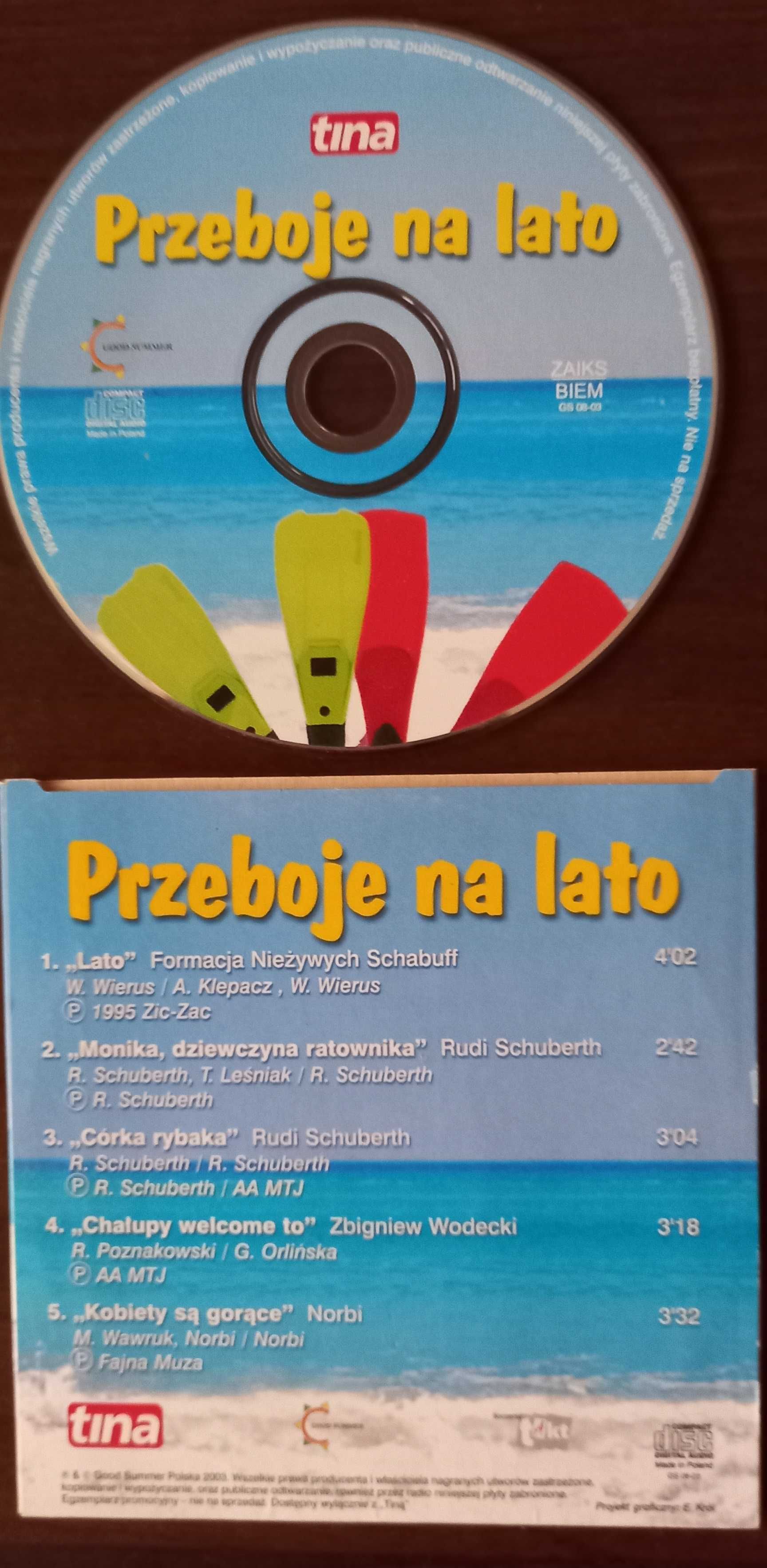 Przeboje na lato - płyta CD