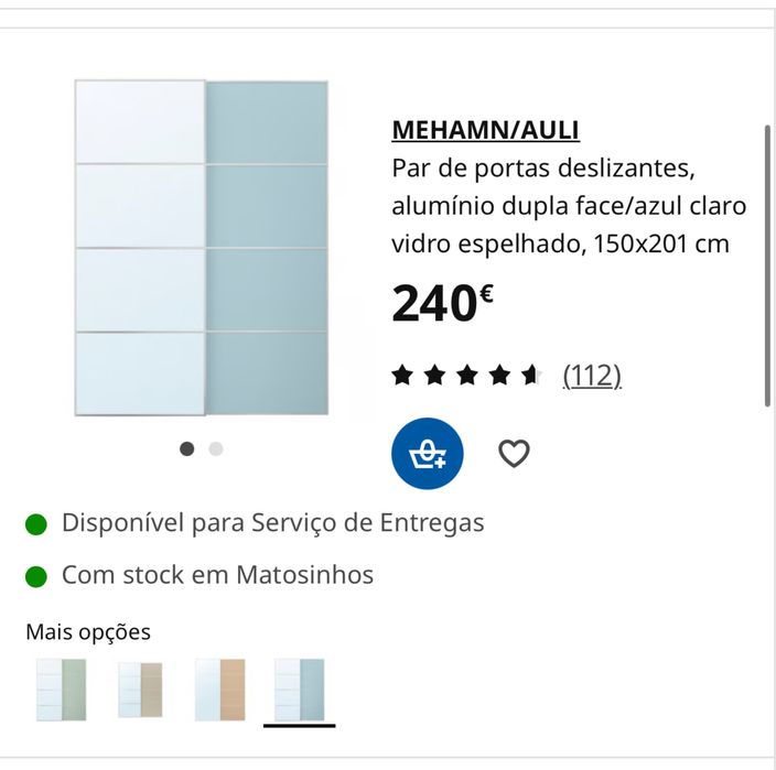 SŐ Portas deslizantes do roupeiro IKEA