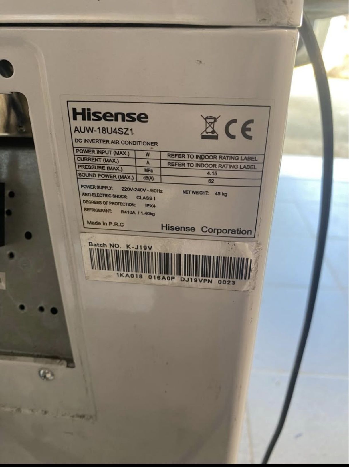 Ar condicionado Hisense  tipo cassete