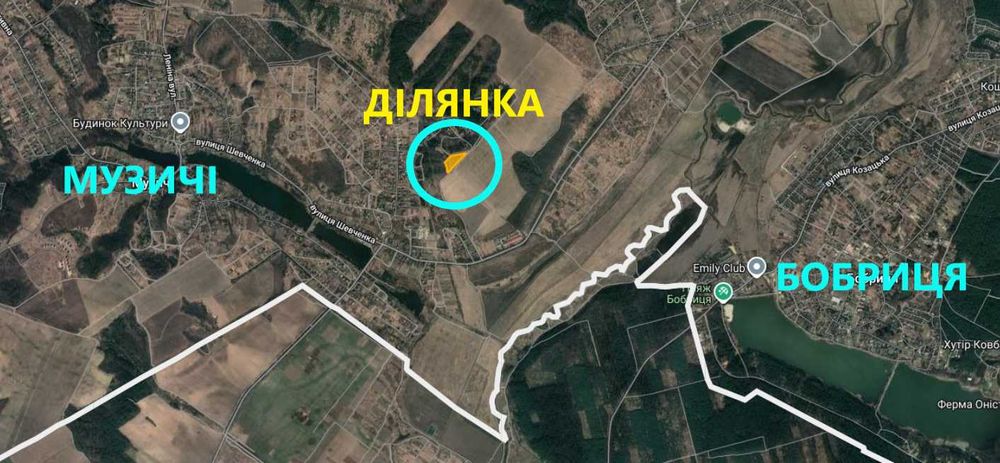 Музичі Продаж Земельна Ділянка 1Га Бучанський район