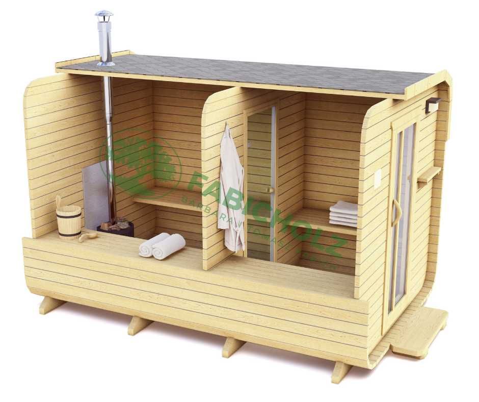 Cube Large Close 3,0m sauna ogrodowa zewnętrzna