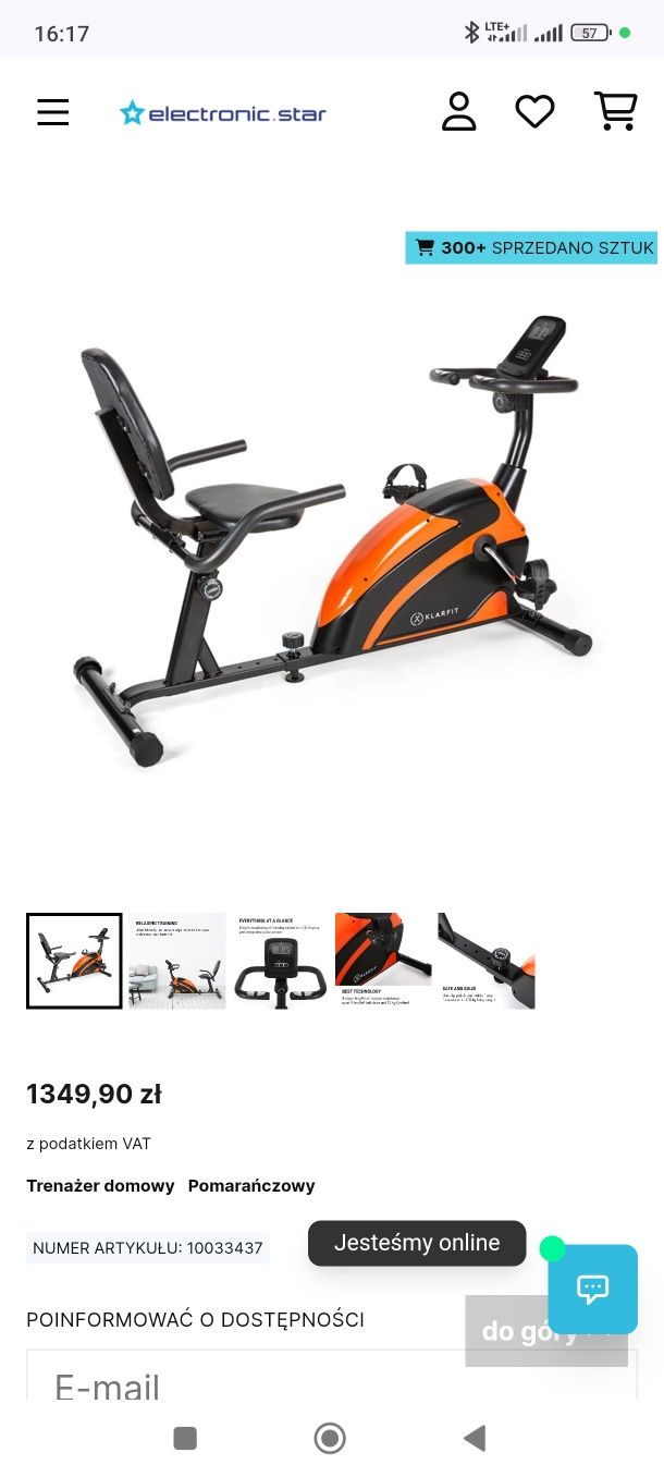 Rower magnetyczny poziomy nowy