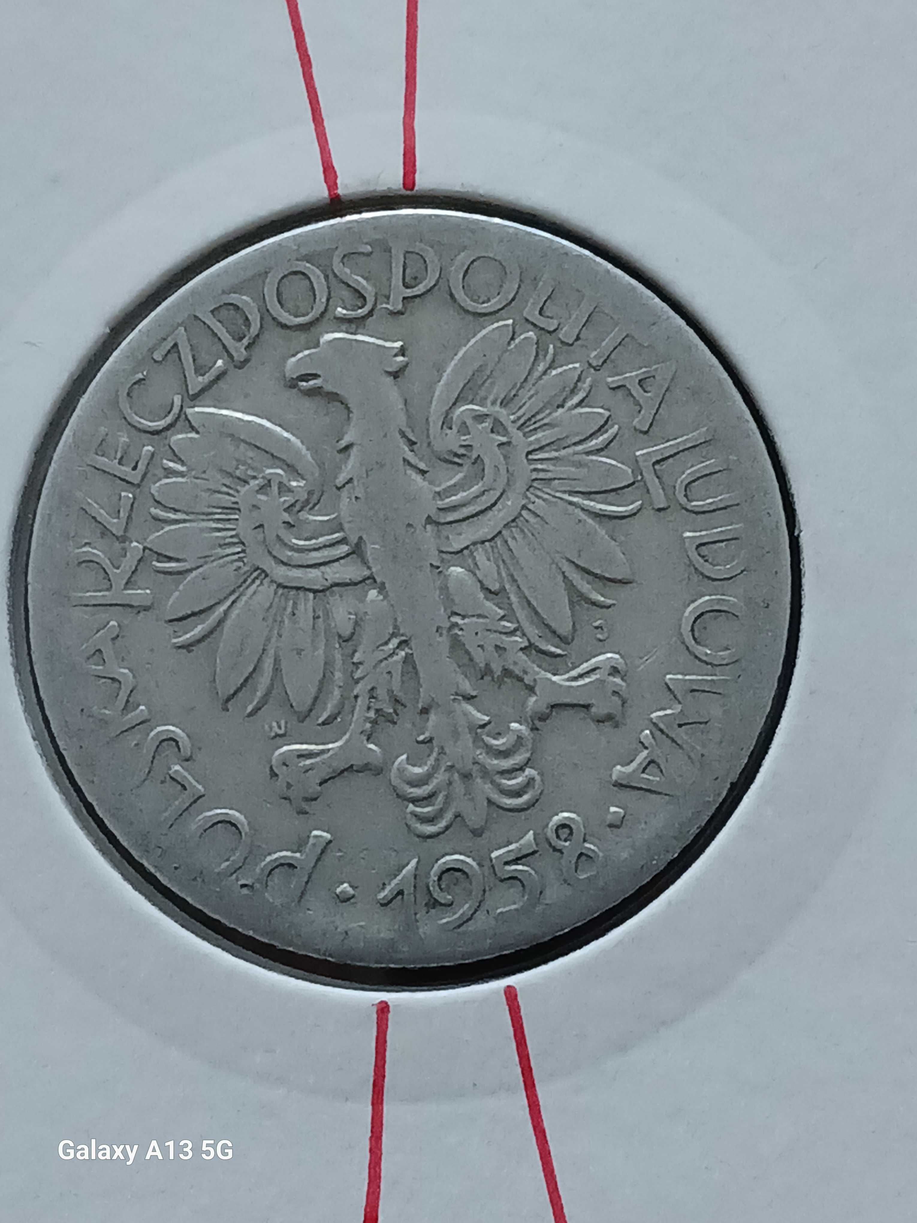 5 Złotych Rybak 1958 r. - nr.2 - Skrętka - rzadkość