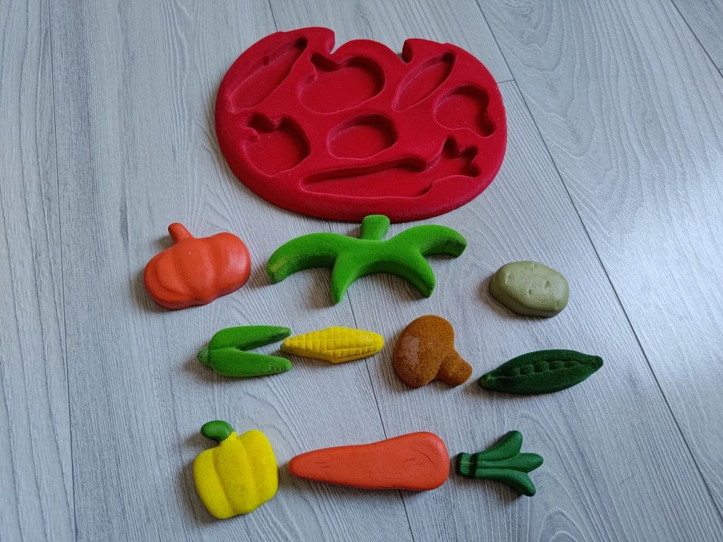 Rubbabu, Kształty warzywa, sorter, puzzle 3D