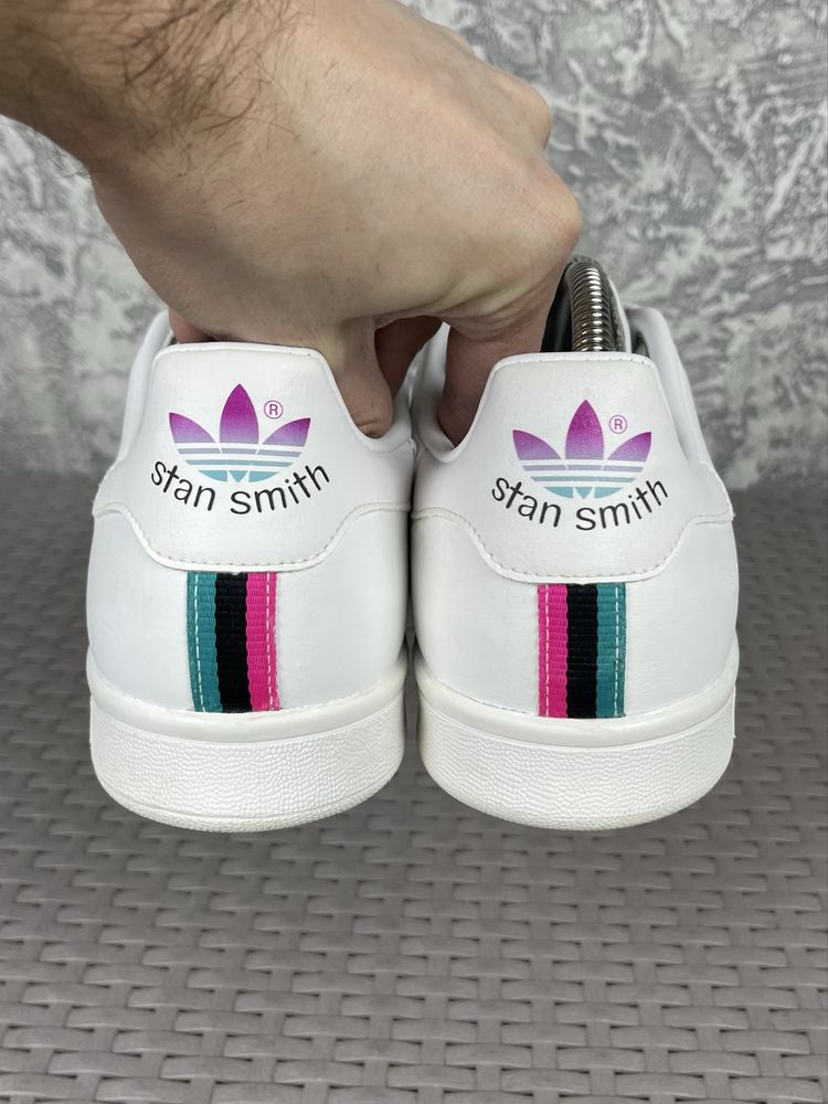 Adidas stan smith кроссовки кеды 45 размер кожаные белые оригинал