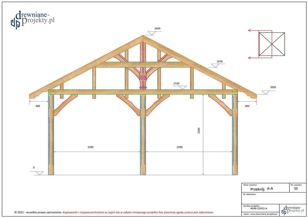 Projekt DIY: Altana, altanka, wiata ogrodowa, drewniana - plik PDF !!