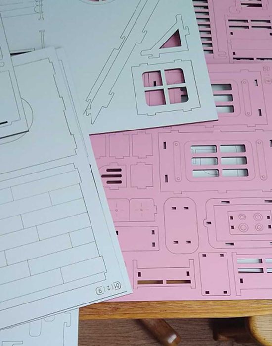 Будинок для ляльок LOL, 60 см, з терасо, меблями, шухлядкою з хдф