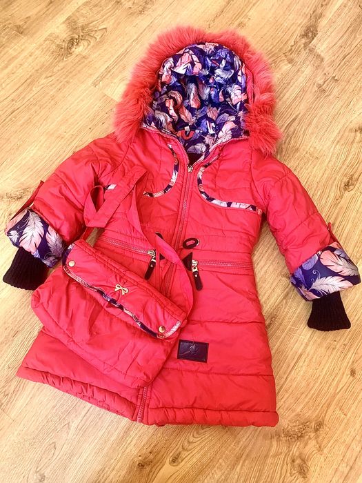 Зимовий плащ з сумочкою