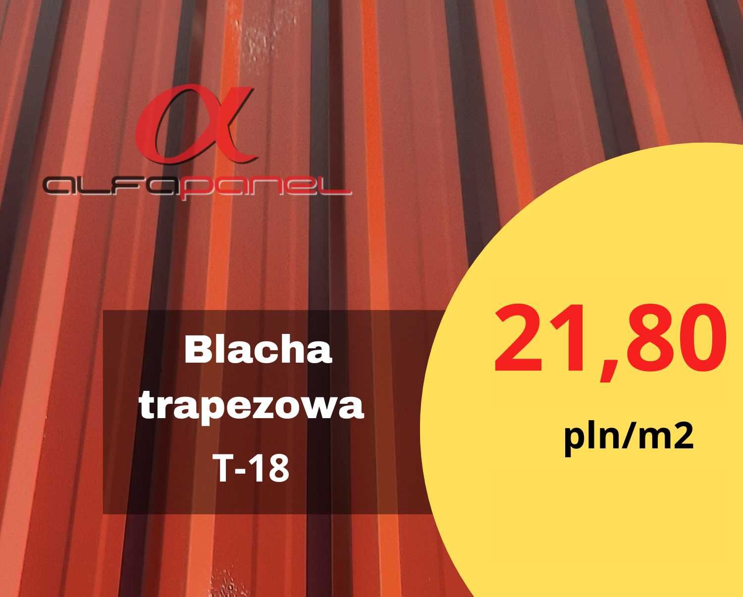 Blacha trapezowa T-18 w kolorze RAL wiśnia blachy trapezowe Szamotuły