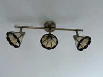 Lampa potrójna witraż