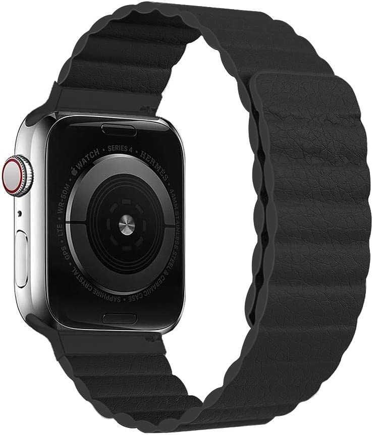 Pasek do zegarka Apple Watch 42/44 mm czarny z zapięciem magnetycznym