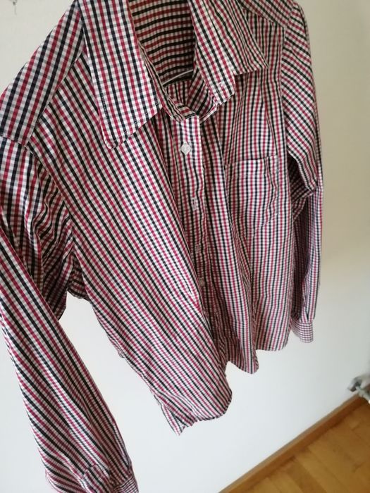 Camisa quadrados vermelho e preto