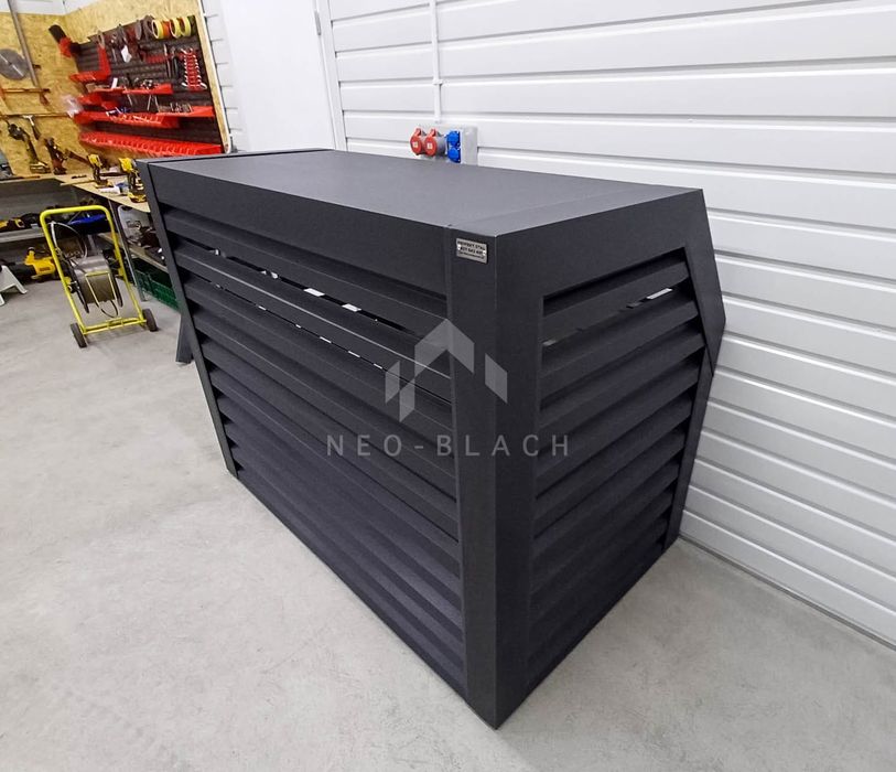 Osłona Pompy Ciepła 120X70X140Cm Antracyt Zabudowa Nb435