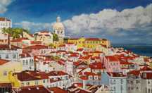 óleo sobre tela Lisboa