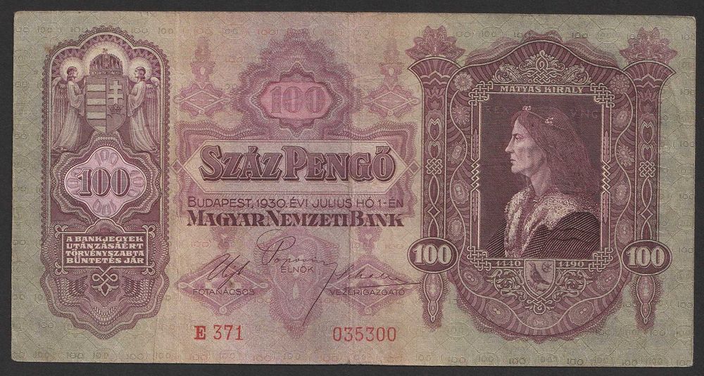 Węgry 100 pengo 1930 - E371